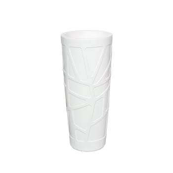 Vaso in resina da esterno e interno doppiofondo bianco 38x38x90H cm