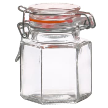 Petit pot confiture hermétique verre avec clip 100ml