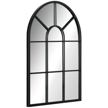 Homcom - Specchio a muro 70x50 cm per camera da letto e soggiorno nero