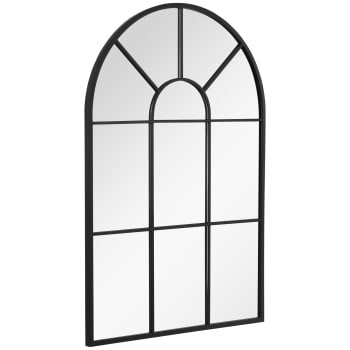 Homcom - Specchio a muro 91x60 cm per camera da letto e soggiorno nero