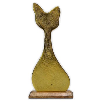 Funny cat - Figurine chat  or 20x5x53 cm
