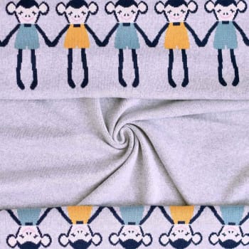 Couverture bébé en coton bio Singe 80 x 100 cm