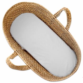 Jeanne - Drap housse couffin ovale en gaze de coton  70 x 30cm