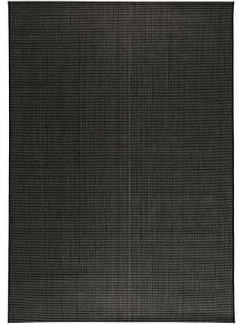 METRO - Alfombra de exterior & interior negro 80x150
