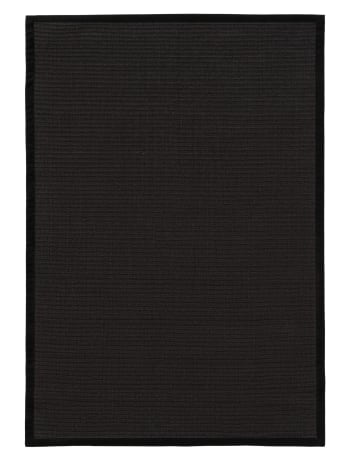 Tappeto pelle sintetica nero 80 x 150 cm GHARO
