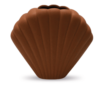 Vase ceramic terracota grès marron 19cm