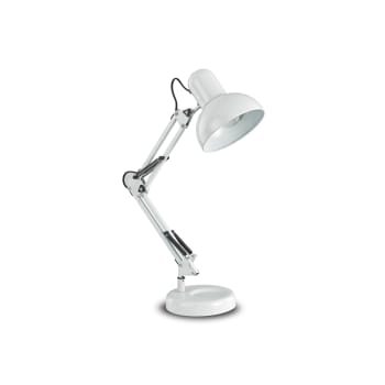 KELLY - Lampada Da Scrivania-Ufficio Moderna Kelly Metallo Bianco 1 Luce E27
