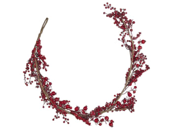 Tarifa - Weihnachtsgirlande rot mit Beeren 150 cm