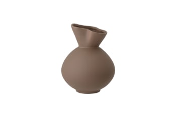 Nicita - Vase en grès brun H20cm