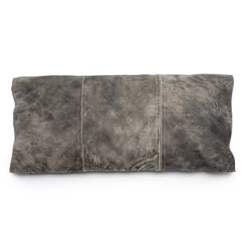 THREE PANEL - Coussin en daim gris 30x60