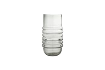 Belma - Vase en verre gris H30cm