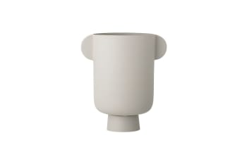 Irie - Vase en métal blanc H29cm