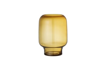 Adine - Vase en verre jaune H25cm