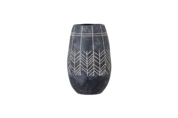 Mahi - Vase à décorer en céramique noir H25cm
