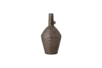 Mias - Vase évasé en grès brun H30.50cm