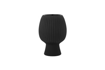 Dagny - Vase en grès noir H21.50cm