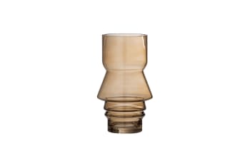 Zalla - Vase en verre brun H20cm