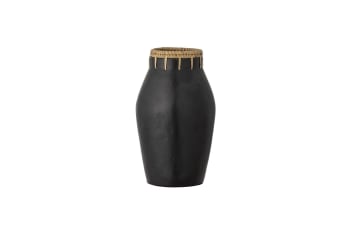 Dixon - Vase à décorer en terre cuite noir H27cm