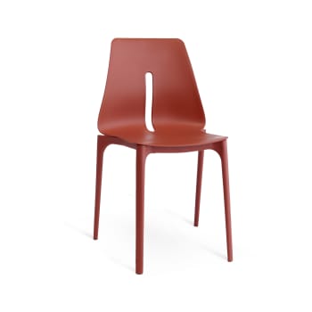 4pz Sedia da pranzo elegante in polipropilene Rossa cm 46x55 79h EVA