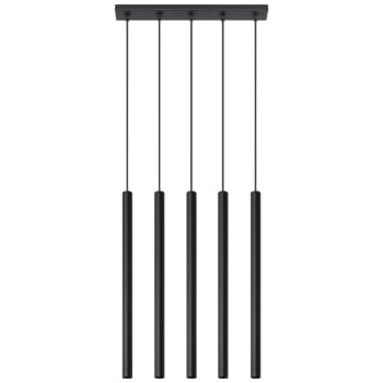 Pastelo - Hängelampe aus Stahl, Höhe 90 cm, schwarz