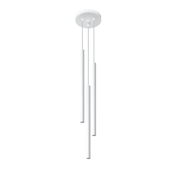 Pastelo - Lámpara colgante blanco acero  alt. 90 cm