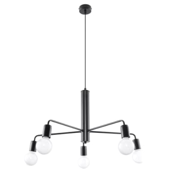 LUCIDE LEANNE Tischlampe – Schwarz, Metall, Mit Kabel-Schalter, 1xE27, 21x12x52 Cm – Für Wohnzimmer & Nachttisch