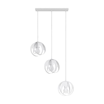 Tulos - Suspension ronde en métal, blanc L: 50cm