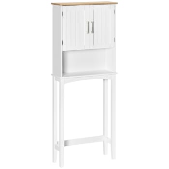 Mueble sobre inodoro 64 x 22 x 165 cm color blanco