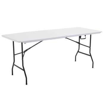 Oviala Tavolo Da Giardino Pieghevole Roma - Acciaio Grigio, 110x70 Cm, Per 4 Persone