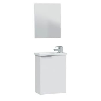 ELSA - Mueble de baño 1 puerta, espejo y con lavabo, 40 cm