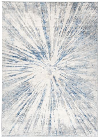 VALLEY - Tappeto da soggiorno grigio blu crema beige astratto 140x200