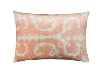 Housse coussin Velours/Lin Taupe Madam Stoltz - LE TEMPS DES ENVIES