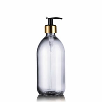BURETTE - Distributeur de savon en verre blanc 500ml