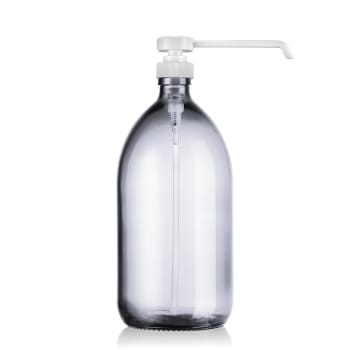 BURETTE - Flacon distributeur pompe doseuse en verre blanc 1L