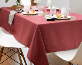 BROMENAP - Nappe ronde 180x180 rouge en polyester