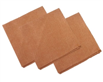 Bromenap - Lot de 3 serviettes de table 45x45 orange poterie en polyester