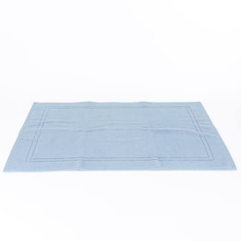 DOS RAYAS - Alfombrilla de baño 700 gr/m2 color azul 50x70 cm