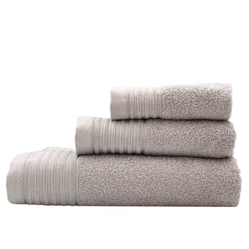 CHENIL - Juego 3 toallas chenil 500 gr/m2 gris 100% algodón