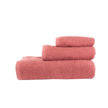 206 - Juego 3 toallas rizo 550 gr/m2 teja 100% algodón