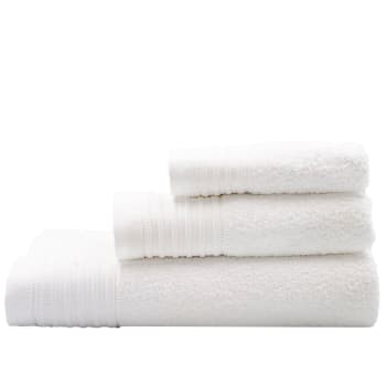 CHENIL - Juego 3 toallas chenil 500 gr/m2 blanco 100% algodón