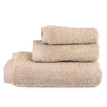 LISAS - Juego 3 toallas lisas 600 gr/m2 topo 100% algodón