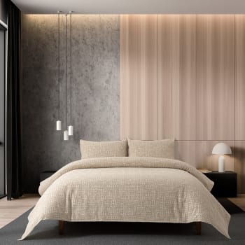 TANA - Funda nórdica color lino 100% algodón de 280x240 cm