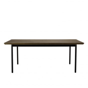 Baïta - Table extensible FELIX Effet chêne et pieds en métal L180-240cm -  Tables à manger - Rue du Commerce