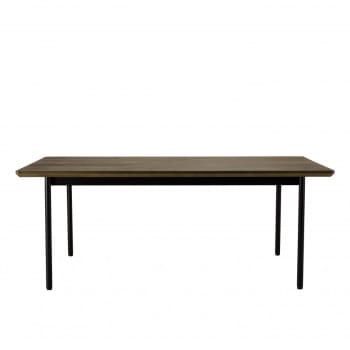Alma - Table à manger rectangle 200x100cm pieds métal noir