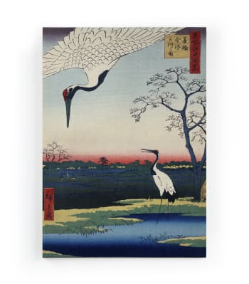 JAPANESSE LAKE - Peinture sur toile 60x40 imprimé HD Lac japonais
