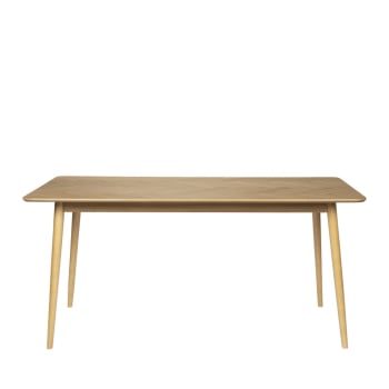 Fabio - Table à manger en bois 160x80cm bois clair