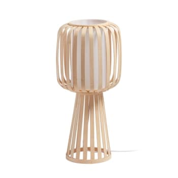 Bambou - Lampe à poser lamelles bambou