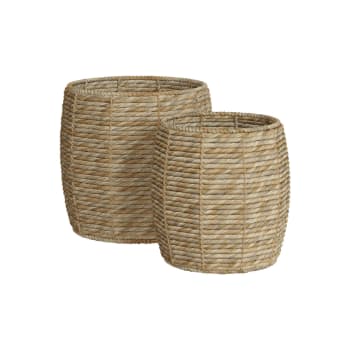 Ezra - Lote de 2 cestas de fibra natural
