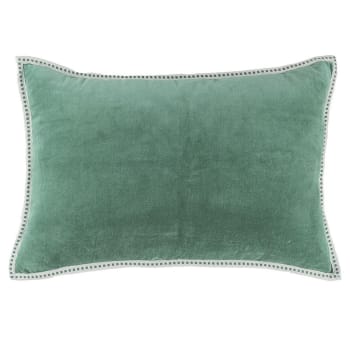 Coussin européen velours sauge - Corduroy