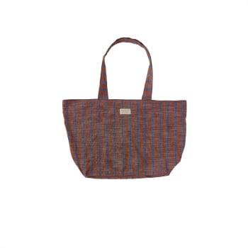 Kyoto - Sac de plage marron en polyester recyclé H38x67x24cm